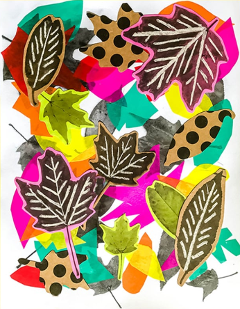 Mixed Media Leaf Art 