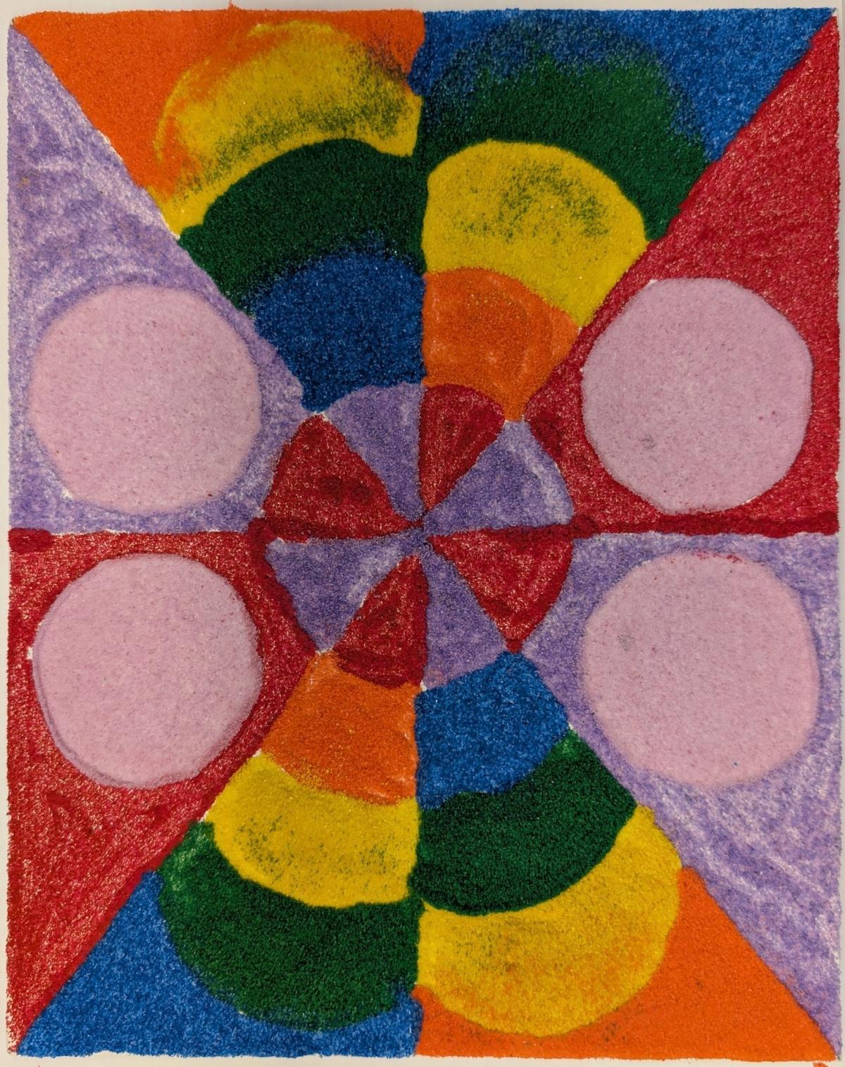 Abstract design made from colorful sand